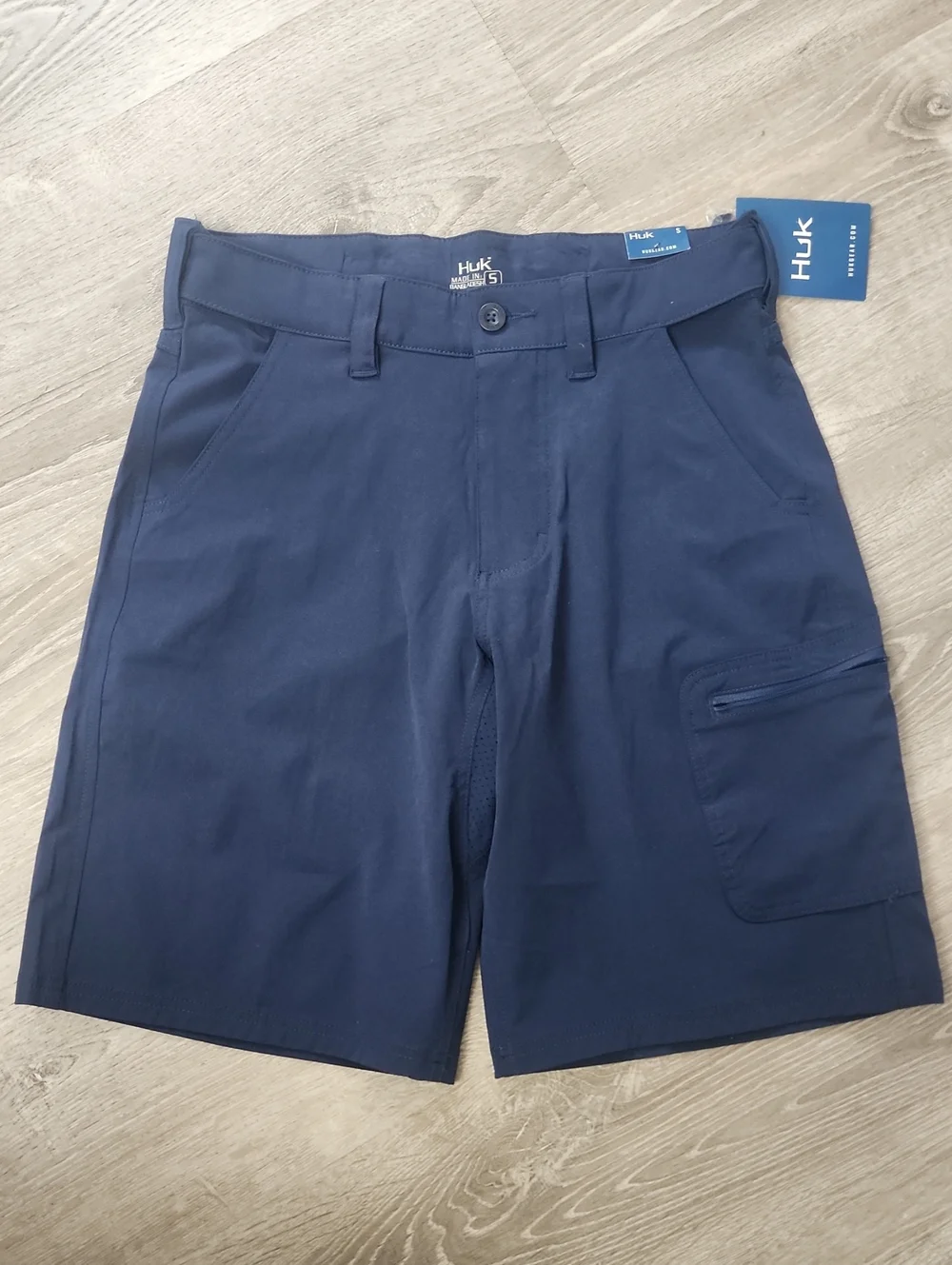 Huk Men's Navy Performance Fishing Shorts Size Small 10.5